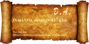Dumitru Anasztázia névjegykártya